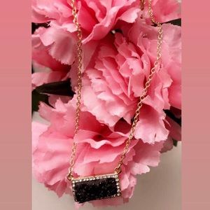Black Druzy necklace (handmade by me)